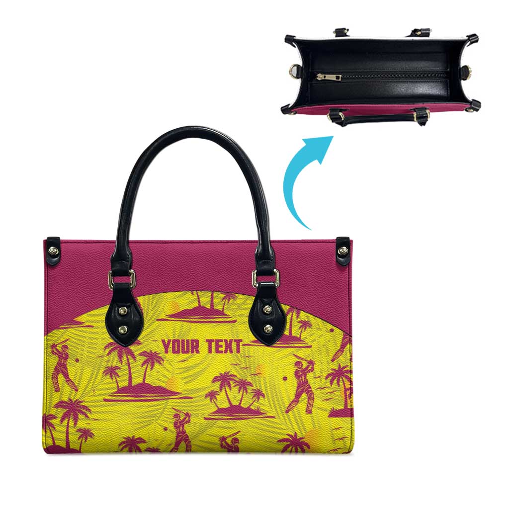 West Indies Cricket Custom Leather Bag Windies Palm Tree Tropical Style - Wonder Print Shop
