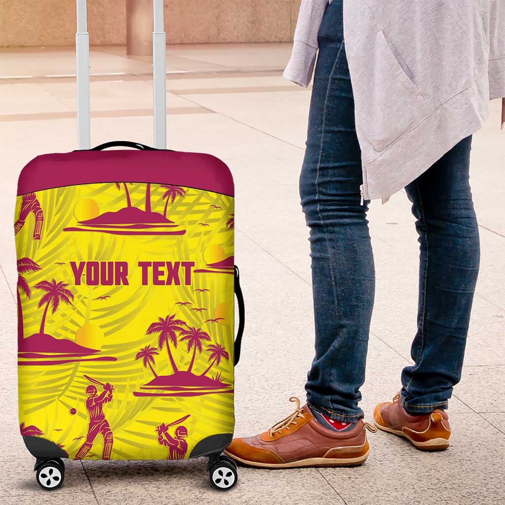 West Indies Cricket Custom Luggage Cover Windies Palm Tree Tropical Style - Wonder Print Shop