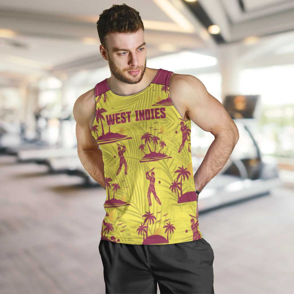 West Indies Cricket Custom Men Tank Top Windies Palm Tree Tropical Style - Wonder Print Shop