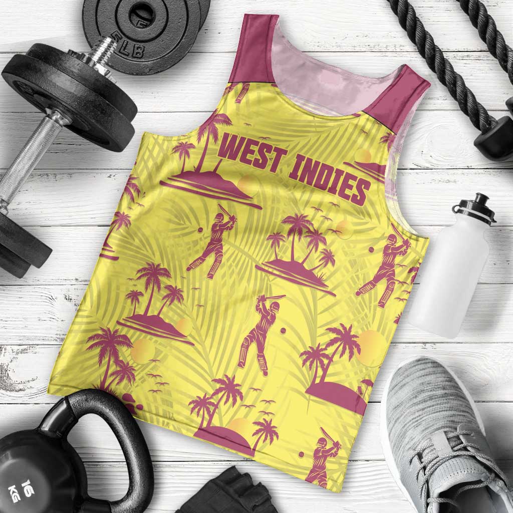 West Indies Cricket Custom Men Tank Top Windies Palm Tree Tropical Style - Wonder Print Shop