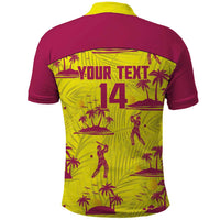 West Indies Cricket Custom Polo Shirt Windies Palm Tree Tropical Style - Wonder Print Shop