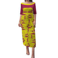 West Indies Cricket Custom Puletasi Windies Palm Tree Tropical Style - Wonder Print Shop