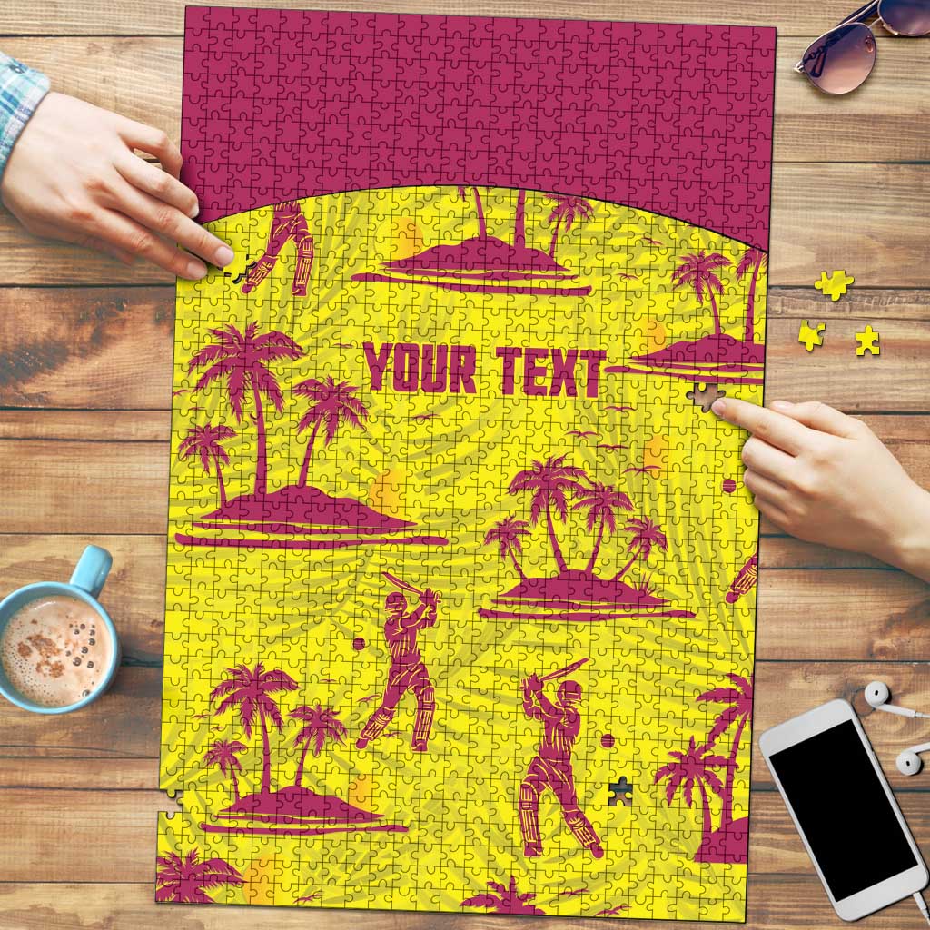 West Indies Cricket Custom Puzzle Windies Palm Tree Tropical Style - Wonder Print Shop