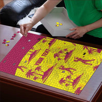 West Indies Cricket Custom Puzzle Windies Palm Tree Tropical Style - Wonder Print Shop