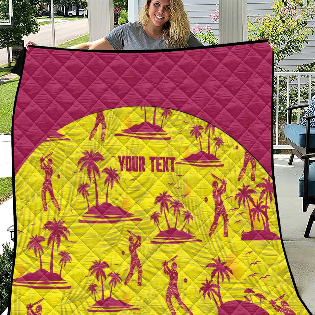 West Indies Cricket Custom Quilt Windies Palm Tree Tropical Style - Wonder Print Shop