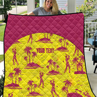 West Indies Cricket Custom Quilt Windies Palm Tree Tropical Style - Wonder Print Shop