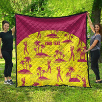 West Indies Cricket Custom Quilt Windies Palm Tree Tropical Style - Wonder Print Shop