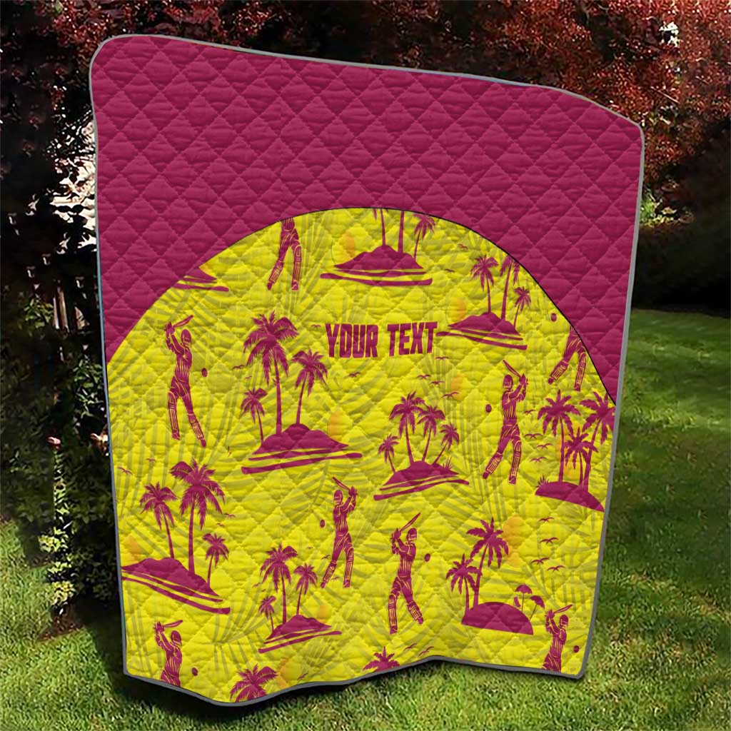 West Indies Cricket Custom Quilt Windies Palm Tree Tropical Style - Wonder Print Shop