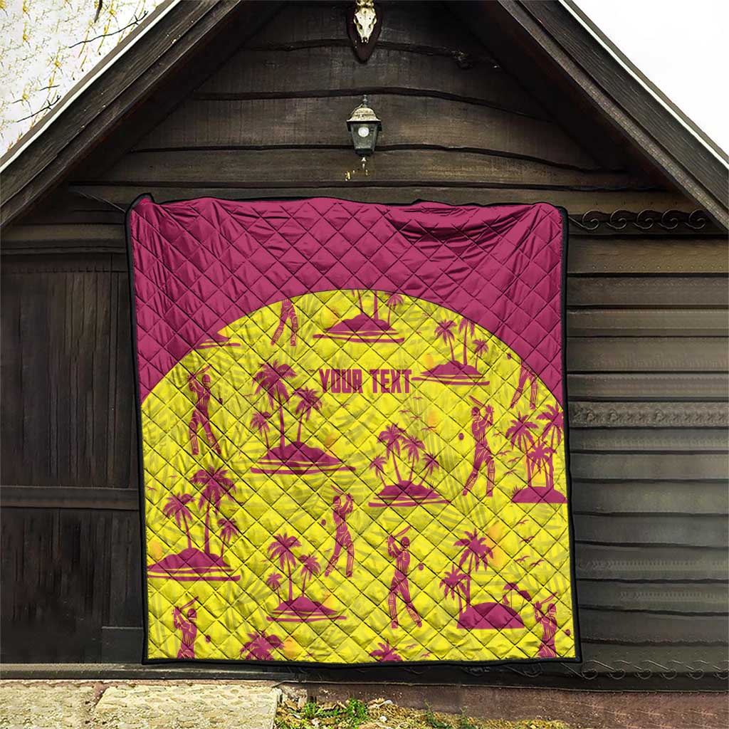 West Indies Cricket Custom Quilt Windies Palm Tree Tropical Style - Wonder Print Shop
