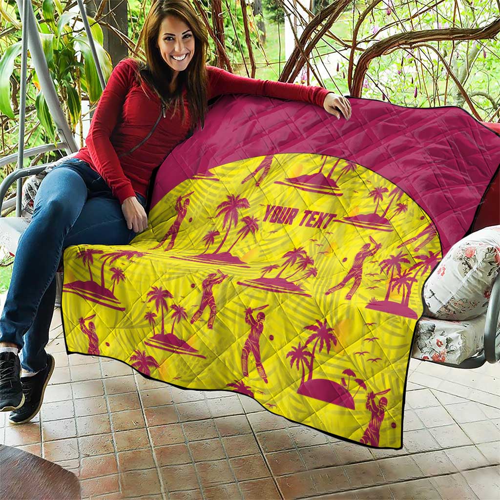 West Indies Cricket Custom Quilt Windies Palm Tree Tropical Style - Wonder Print Shop