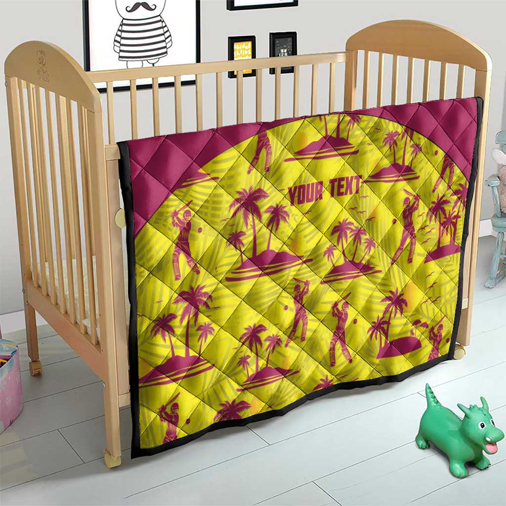 West Indies Cricket Custom Quilt Windies Palm Tree Tropical Style - Wonder Print Shop
