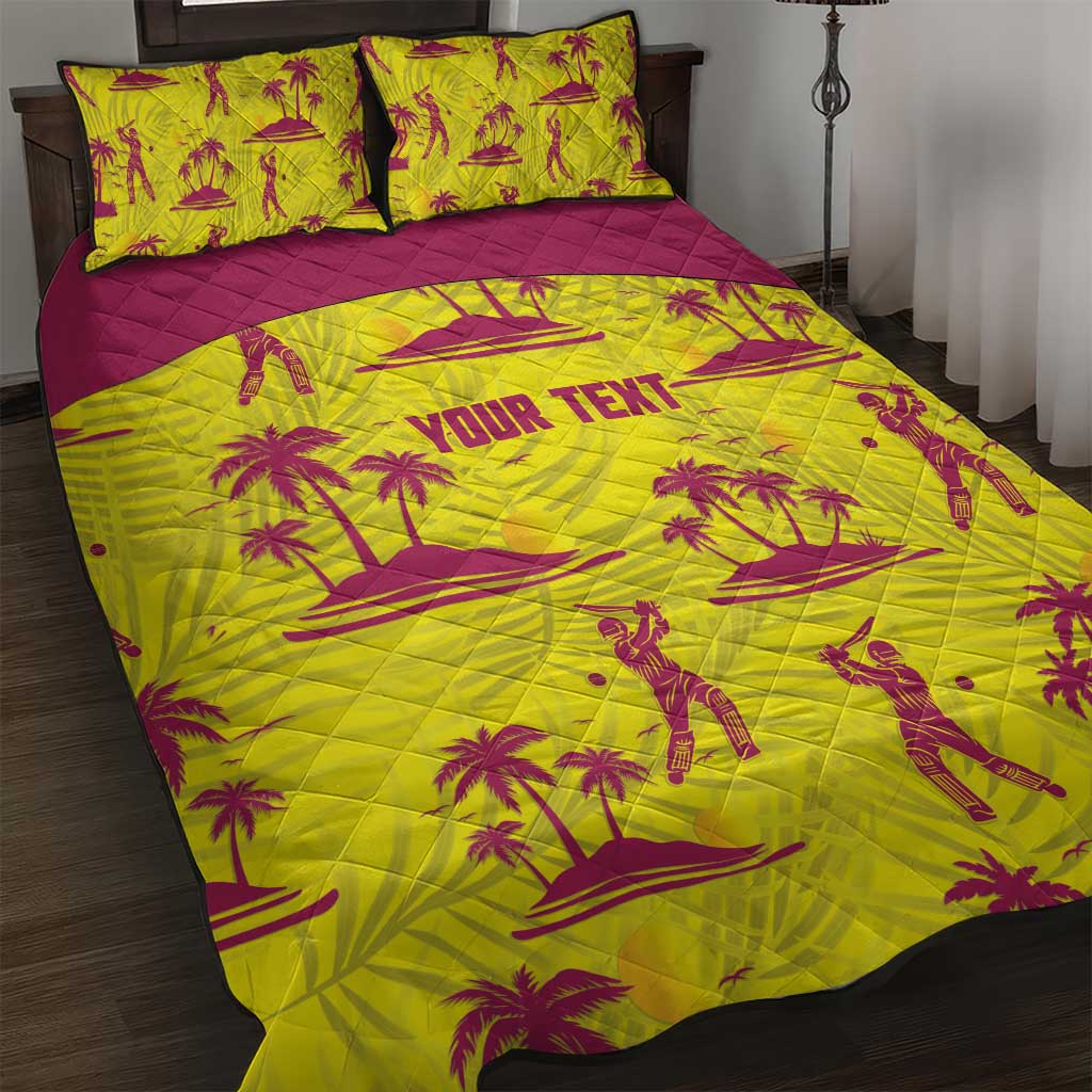 West Indies Cricket Custom Quilt Bed Set Windies Palm Tree Tropical Style - Wonder Print Shop