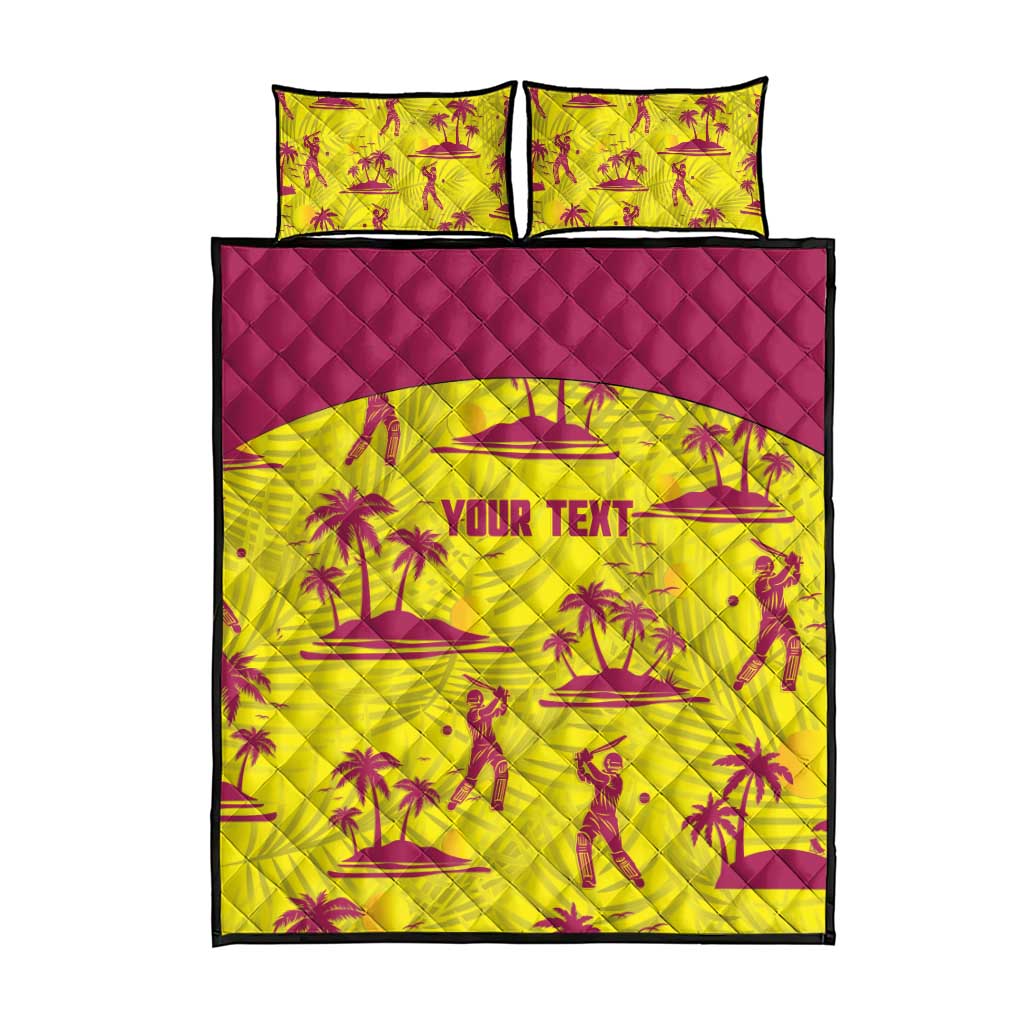 West Indies Cricket Custom Quilt Bed Set Windies Palm Tree Tropical Style - Wonder Print Shop