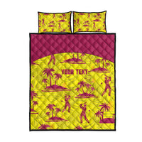 West Indies Cricket Custom Quilt Bed Set Windies Palm Tree Tropical Style - Wonder Print Shop
