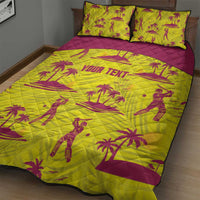 West Indies Cricket Custom Quilt Bed Set Windies Palm Tree Tropical Style - Wonder Print Shop