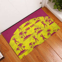West Indies Cricket Custom Rubber Doormat Windies Palm Tree Tropical Style - Wonder Print Shop