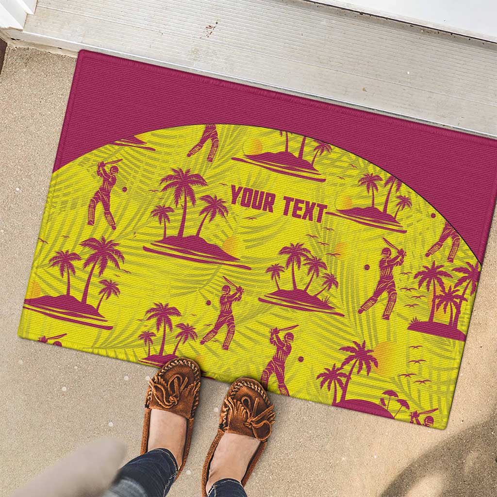 West Indies Cricket Custom Rubber Doormat Windies Palm Tree Tropical Style - Wonder Print Shop