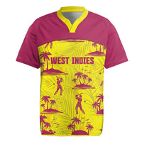West Indies Cricket Custom Rugby Jersey Windies Palm Tree Tropical Style - Wonder Print Shop
