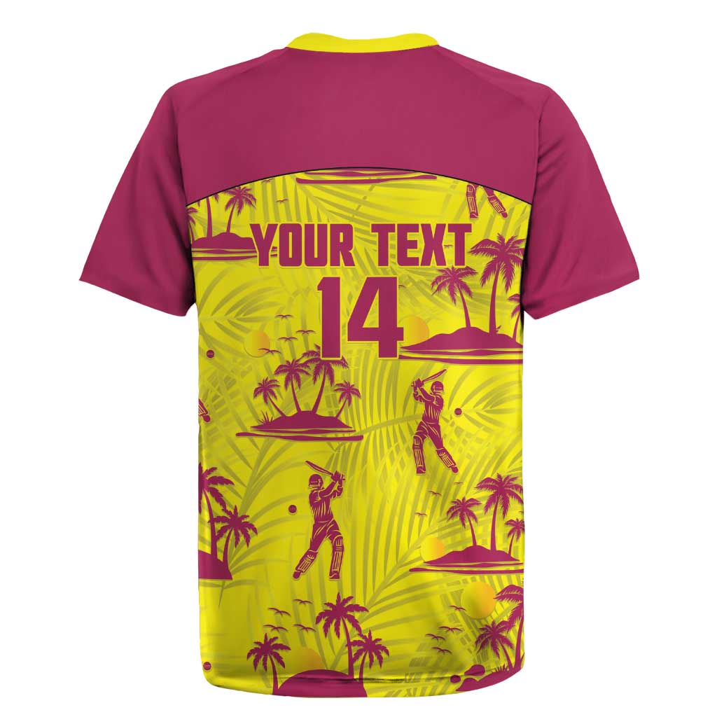 West Indies Cricket Custom Rugby Jersey Windies Palm Tree Tropical Style - Wonder Print Shop