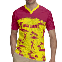 West Indies Cricket Custom Rugby Jersey Windies Palm Tree Tropical Style - Wonder Print Shop