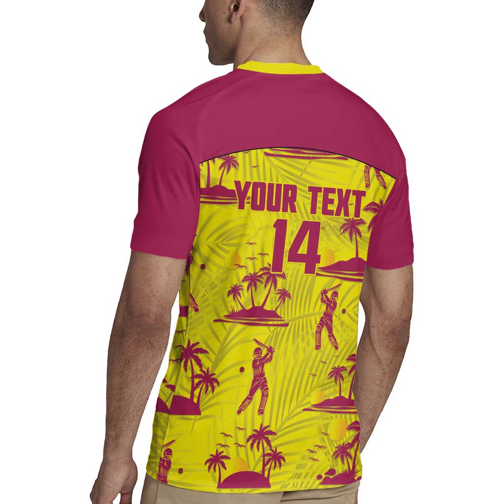 West Indies Cricket Custom Rugby Jersey Windies Palm Tree Tropical Style - Wonder Print Shop