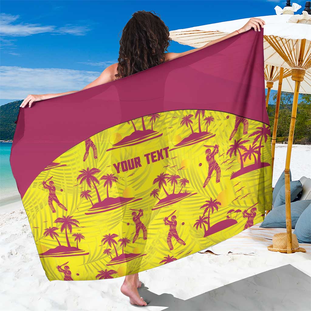 West Indies Cricket Custom Sarong Windies Palm Tree Tropical Style - Wonder Print Shop