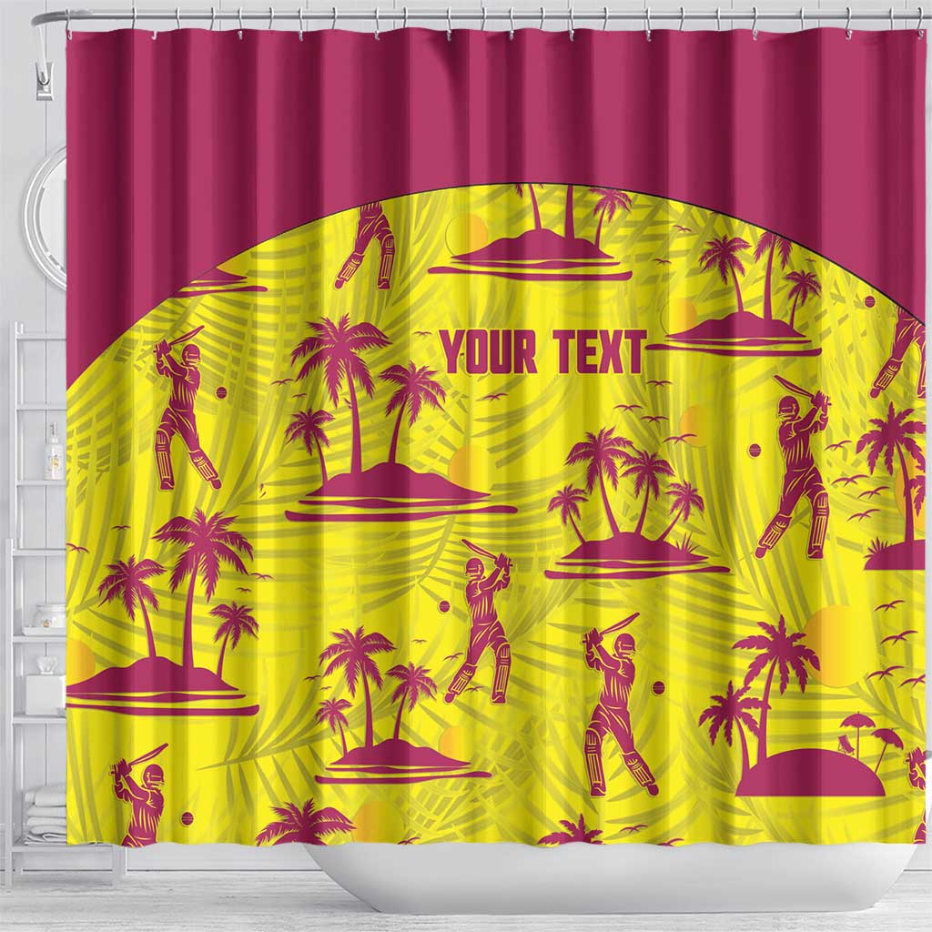 West Indies Cricket Custom Shower Curtain Windies Palm Tree Tropical Style - Wonder Print Shop