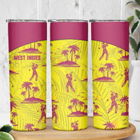 West Indies Cricket Skinny Tumbler Windies Palm Tree Tropical Style - Wonder Print Shop