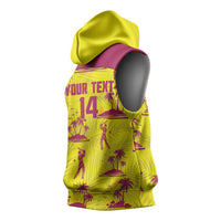 West Indies Cricket Custom Sleeveless Hoodie Windies Palm Tree Tropical Style - Wonder Print Shop