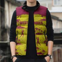 West Indies Cricket Custom Sleeveless Puffer Jacket Windies Palm Tree Tropical Style - Wonder Print Shop