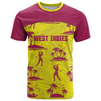 West Indies Cricket Custom T Shirt Windies Palm Tree Tropical Style - Wonder Print Shop