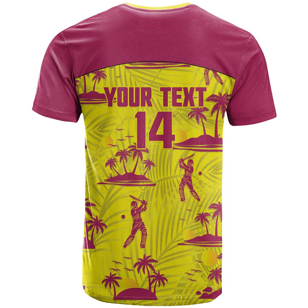 West Indies Cricket Custom T Shirt Windies Palm Tree Tropical Style - Wonder Print Shop