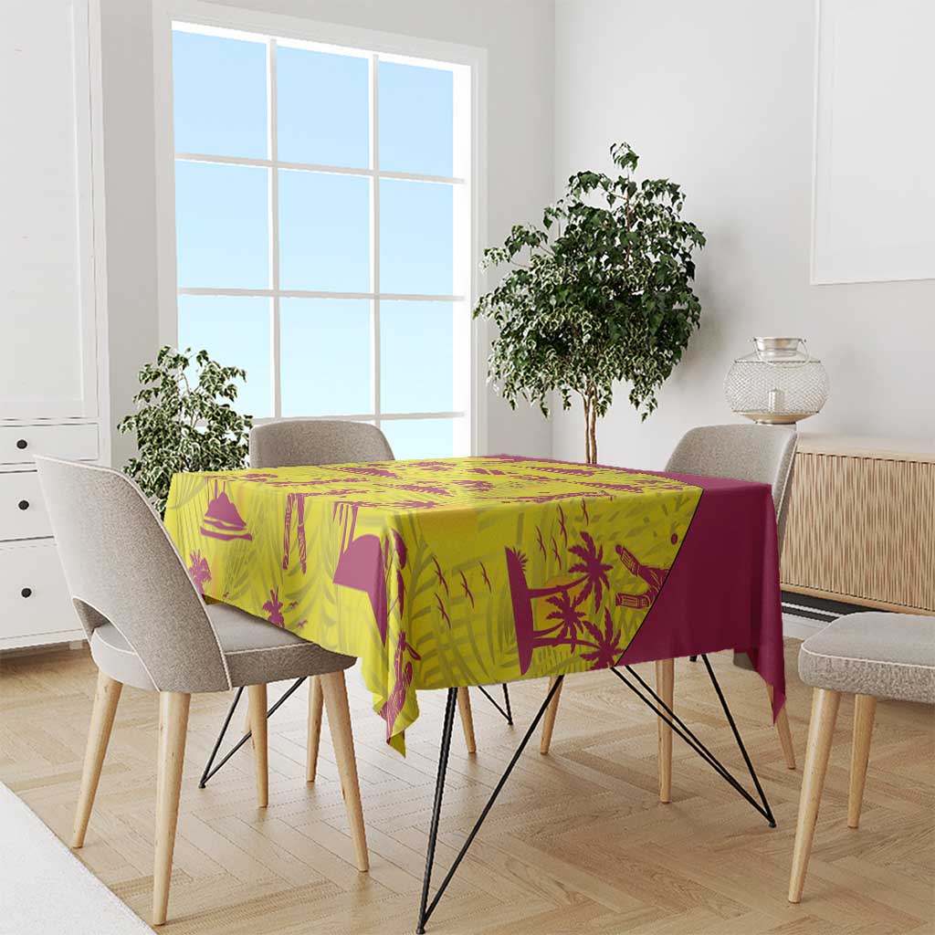 West Indies Cricket Custom Tablecloth Windies Palm Tree Tropical Style - Wonder Print Shop
