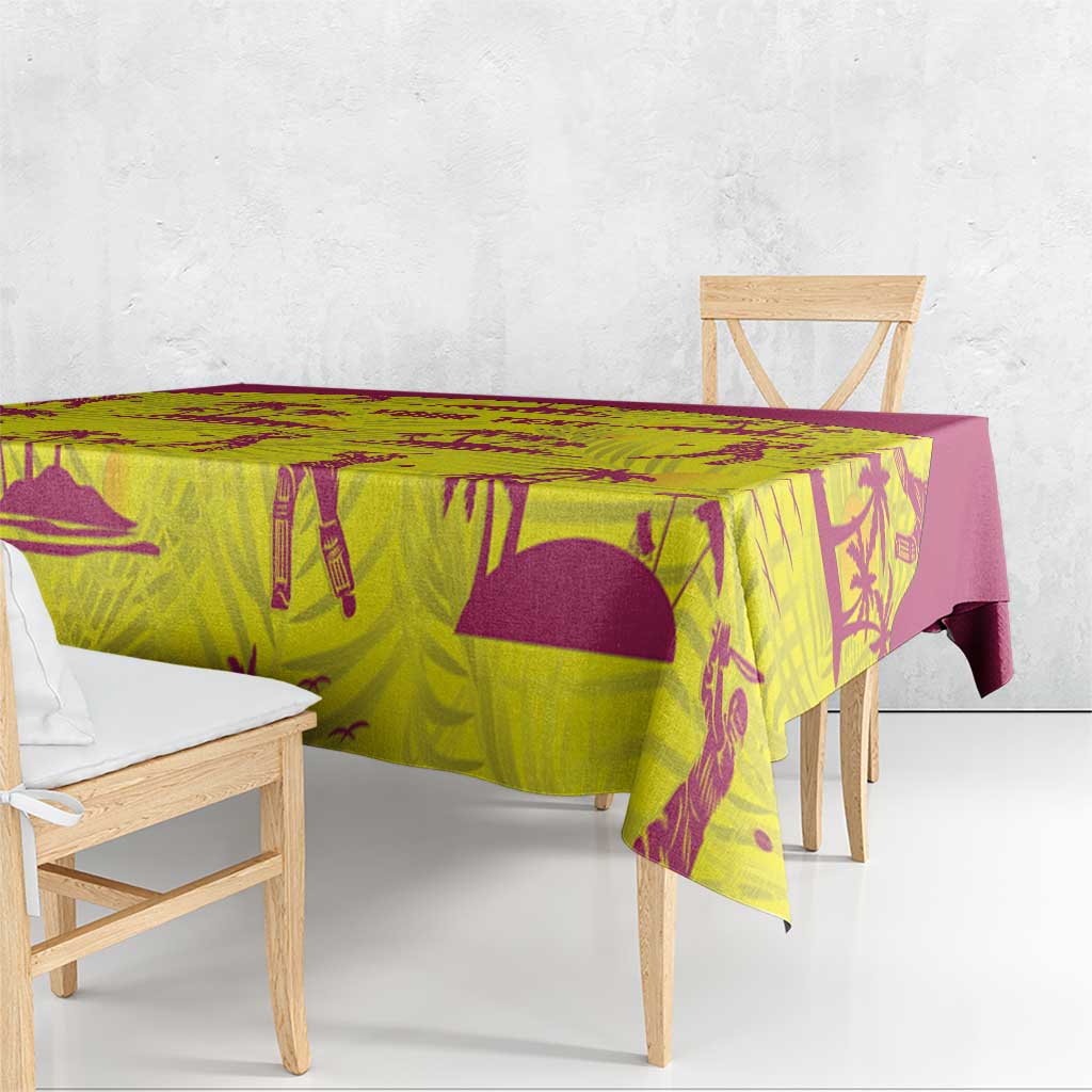West Indies Cricket Custom Tablecloth Windies Palm Tree Tropical Style - Wonder Print Shop