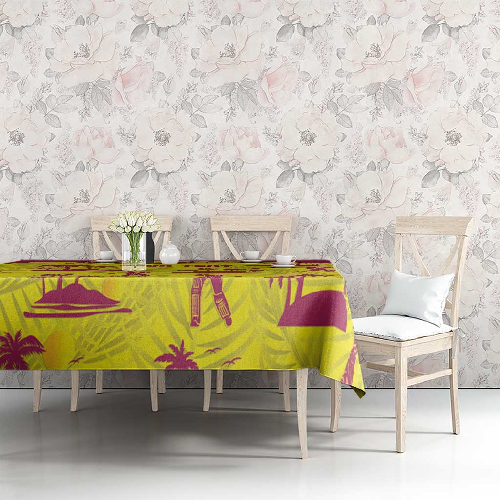 West Indies Cricket Custom Tablecloth Windies Palm Tree Tropical Style - Wonder Print Shop