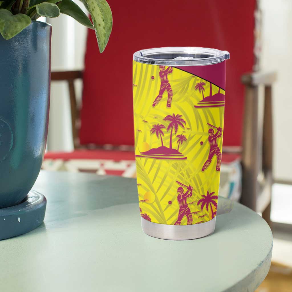 West Indies Cricket Tumbler Cup Windies Palm Tree Tropical Style - Wonder Print Shop