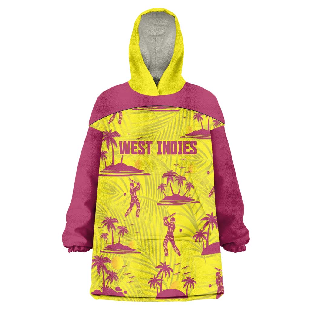 West Indies Cricket Custom Wearable Blanket Hoodie Windies Palm Tree Tropical Style - Wonder Print Shop
