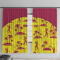 West Indies Cricket Custom Window Curtain Windies Palm Tree Tropical Style - Wonder Print Shop