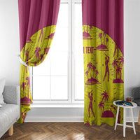 West Indies Cricket Custom Window Curtain Windies Palm Tree Tropical Style - Wonder Print Shop
