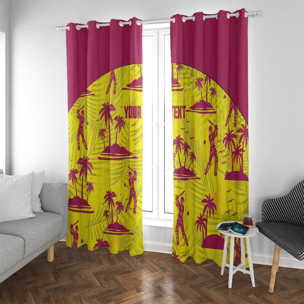 West Indies Cricket Custom Window Curtain Windies Palm Tree Tropical Style - Wonder Print Shop