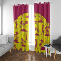 West Indies Cricket Custom Window Curtain Windies Palm Tree Tropical Style - Wonder Print Shop