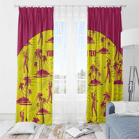 West Indies Cricket Custom Window Curtain Windies Palm Tree Tropical Style - Wonder Print Shop