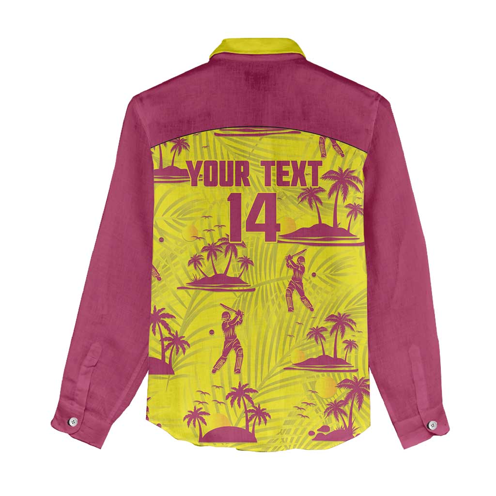 West Indies Cricket Custom Women Casual Shirt Windies Palm Tree Tropical Style - Wonder Print Shop