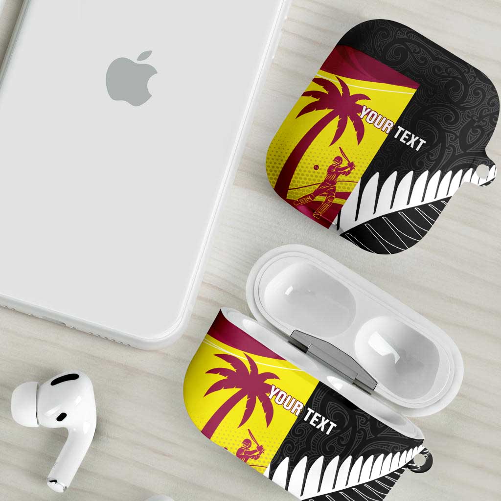 New Zealand and West Indies Cricket Custom AirPods Case Black Cap Windies Together - Wonder Print Shop
