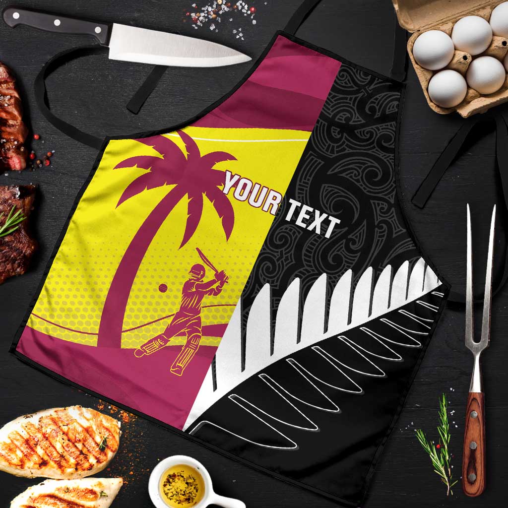 New Zealand and West Indies Cricket Custom Apron Black Cap Windies Together - Wonder Print Shop