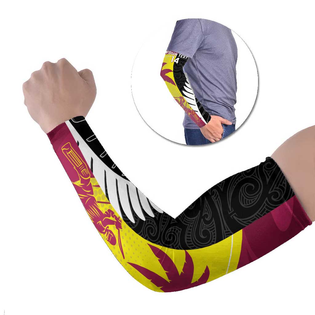 New Zealand and West Indies Cricket Custom Arm Sleeves Black Cap Windies Together - Wonder Print Shop