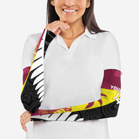 New Zealand and West Indies Cricket Custom Arm Sleeves Black Cap Windies Together - Wonder Print Shop