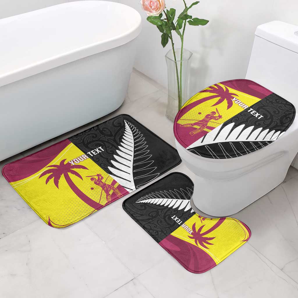 New Zealand and West Indies Cricket Custom Bathroom Set Black Cap Windies Together - Wonder Print Shop