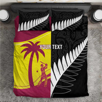 New Zealand and West Indies Cricket Custom Bedding Set Black Cap Windies Together - Wonder Print Shop