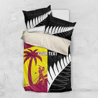 New Zealand and West Indies Cricket Custom Bedding Set Black Cap Windies Together - Wonder Print Shop